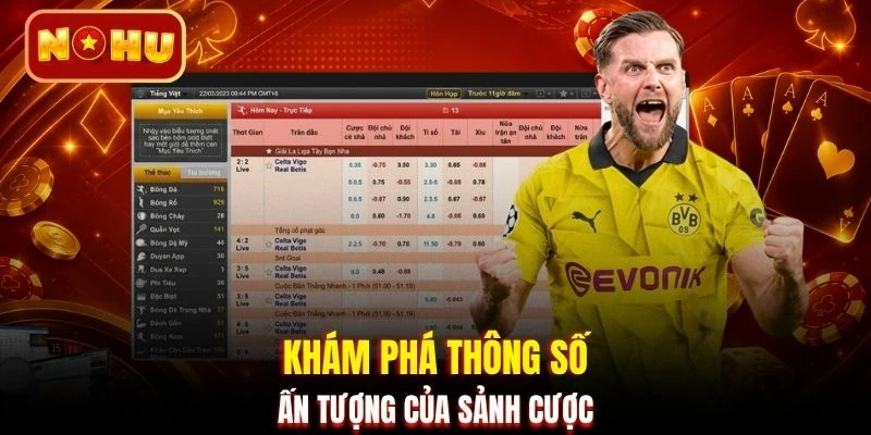 Khám phá thông số ấn tượng của sảnh cược